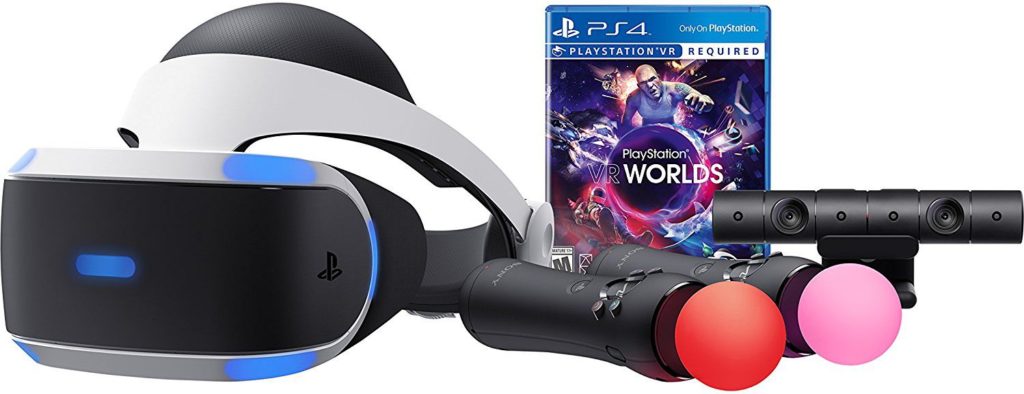 Zestaw PlayStation VR z kamerą, kontrolerami Move i grą PlayStation VR Worlds