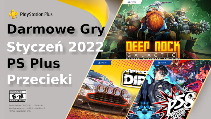 PS Plus styczeń 2022 - wyciekła lista darmowych gier DiRT 5, Persona Strikers i Deep Rock Galactic